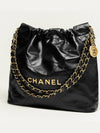 Shiny Calfskin 22 Small Shoulder Bag Black - CHANEL - BALAAN 4