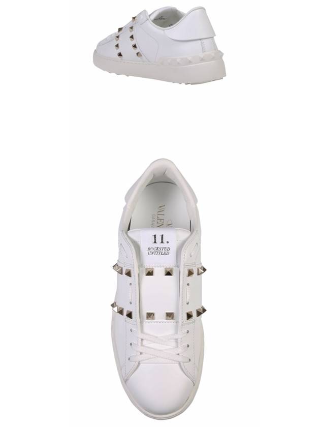 Men's Rockstud Untitled Low Top Sneakers White - VALENTINO - BALAAN 6