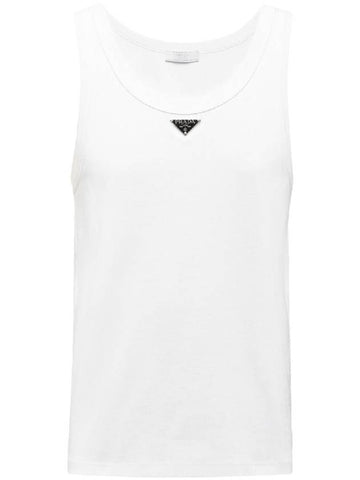 cotton tank top UJT109 11ZM F0009 S 222 - PRADA - BALAAN 1