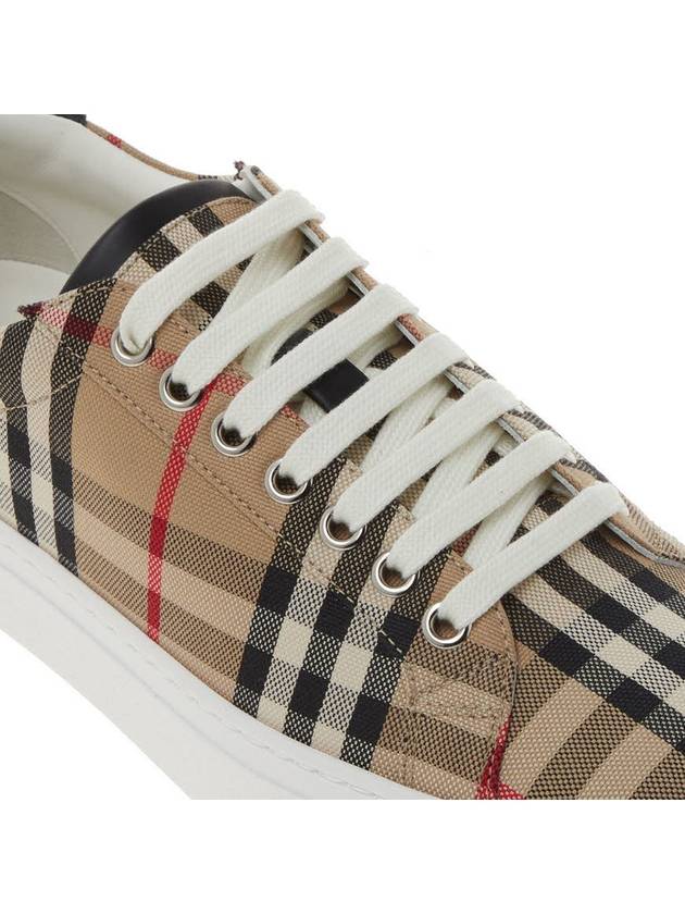 Vintage Check Cotton Low Top Sneakers Beige - BURBERRY - BALAAN 9