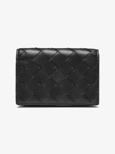 Intrecciato Flap Business Card Wallet Black - BOTTEGA VENETA - BALAAN 2