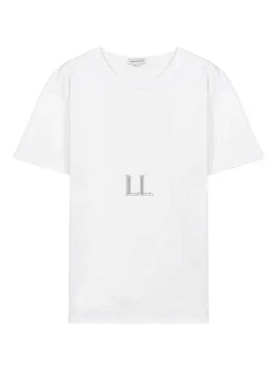 Back Graffiti Logo Short Sleeve T-Shirt White - ALEXANDER MCQUEEN - BALAAN 2