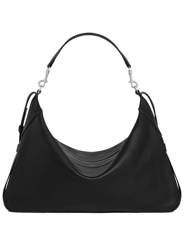 Large Strap Romi Sapuru Calfskin Shoulder Bag Black - CELINE - BALAAN 2