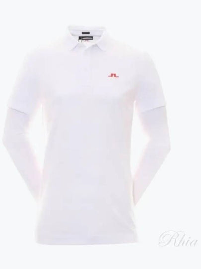 Liam Regular Fit Long Sleeve Polo Shirt White - J.LINDEBERG - BALAAN 2