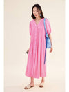 LINEN PLEATED DRESS PINK - OPENING SUNSHINE - BALAAN 2