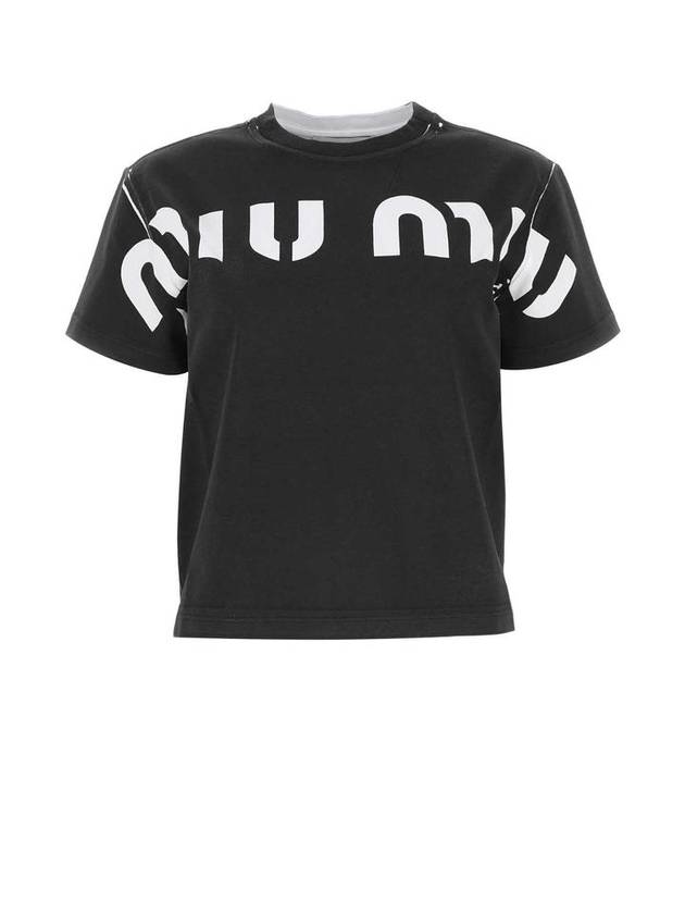 T shirt MJN458S23112YG F0002 M0440052693 - MIU MIU - BALAAN 1