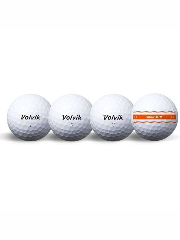 Golf Ball Sonic V10 Soft Track 3 Piece Orange 1 Dozen 12 Balls - VOLVIK - BALAAN 8