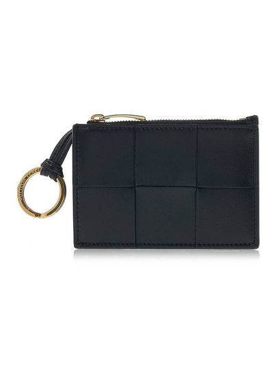 Intrecciato Leather Key Holder Black - BOTTEGA VENETA - BALAAN 2