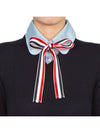 Ribbon Tie Layered Knit Midi Dress Black - THOM BROWNE - BALAAN 6