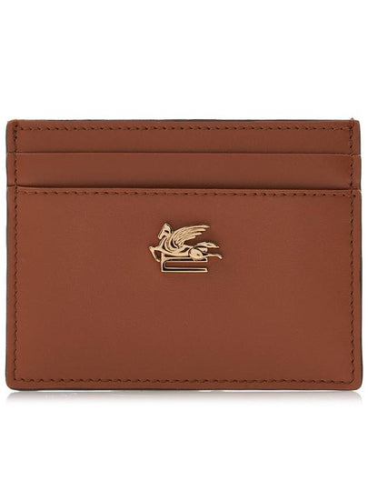 Pegasus Logo Leather Card Wallet Brown - ETRO - BALAAN 2