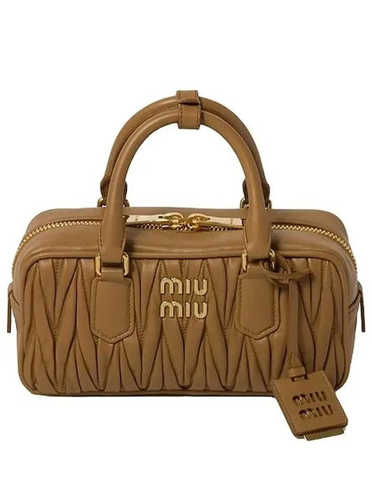 Accardi Materasse Nappa Leather Bag Caramel 5BB142 N88 F098L - MIU MIU - BALAAN 1