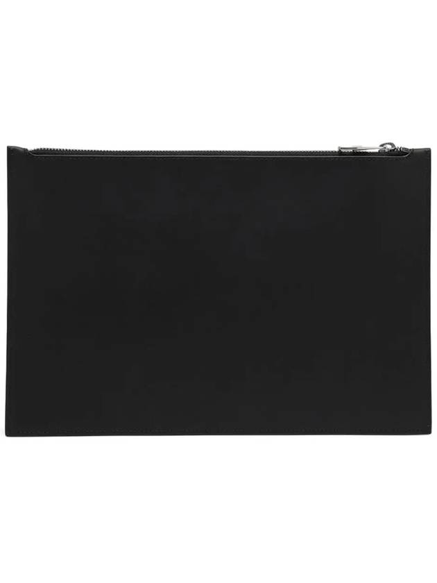 Logo Print Leather Smooth Clutch Bag Black - ALEXANDER MCQUEEN - BALAAN.