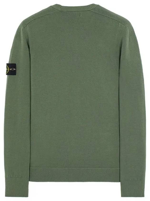 Stretch Wool Crewneck Knit Top Khaki - STONE ISLAND - BALAAN 4