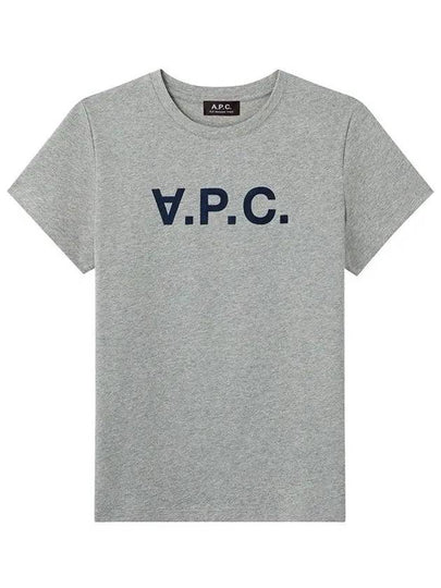 Men's VPC Logo Short Sleeve T-Shirt Grey - A.P.C. - BALAAN 2