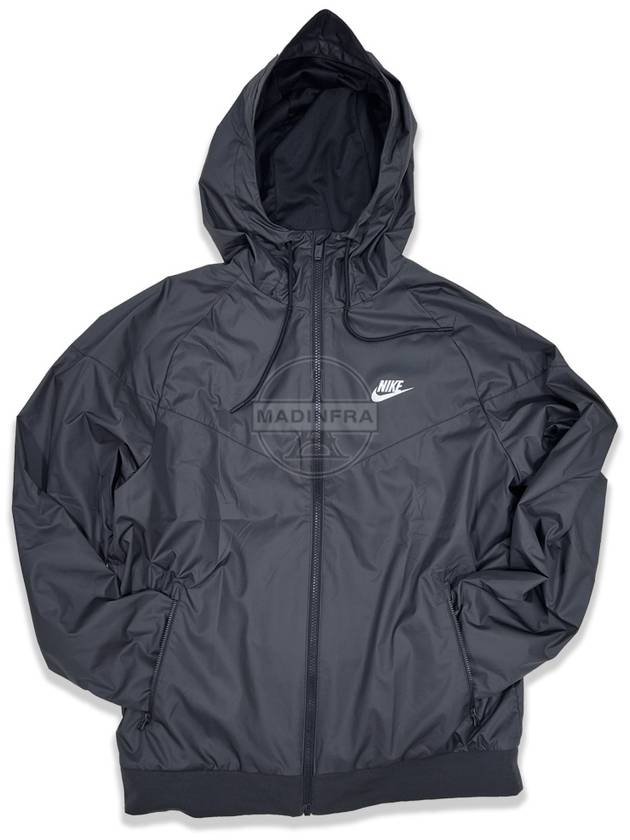 Windrunner Woven Hood Windbreaker Black - NIKE - BALAAN 3