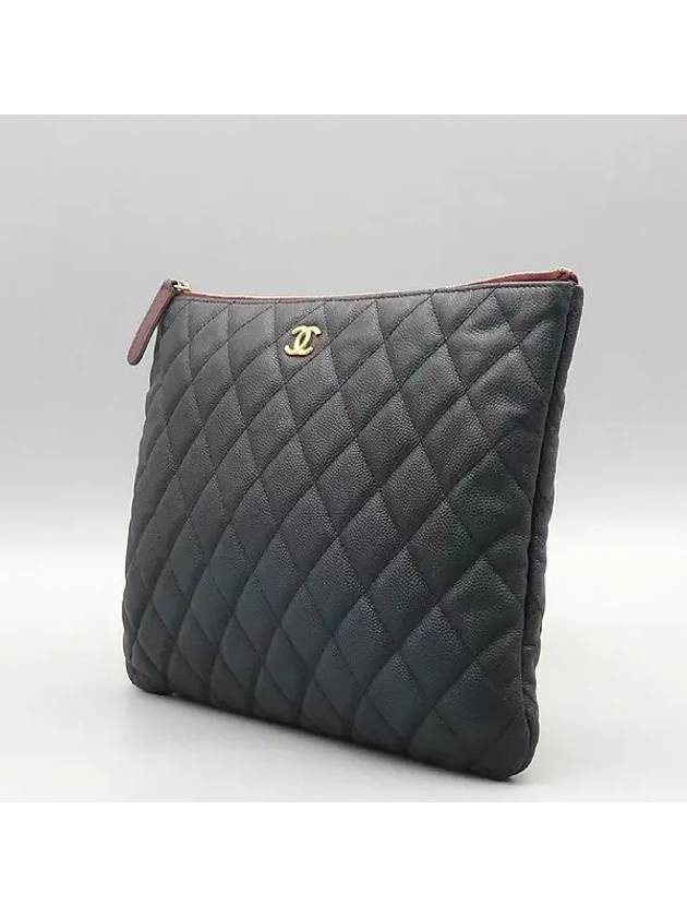 A82545 Classic Black Caviar Logo New Medium Clutch - CHANEL - BALAAN 3