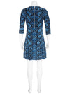 Livermerge snakeprint mineral blue wool dress - BURBERRY - BALAAN 3