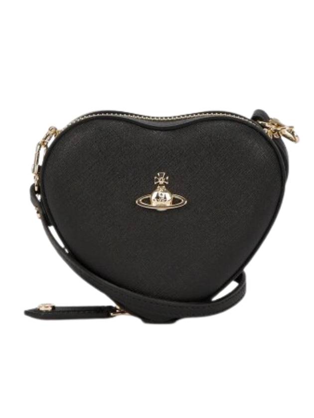 ORB Logo Heart Cross Bag Black - VIVIENNE WESTWOOD - BALAAN 1