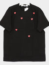 P1T3381 BLACK Manny Red Heart Short Sleeve T Shirt - COMME DES GARCONS - BALAAN 2