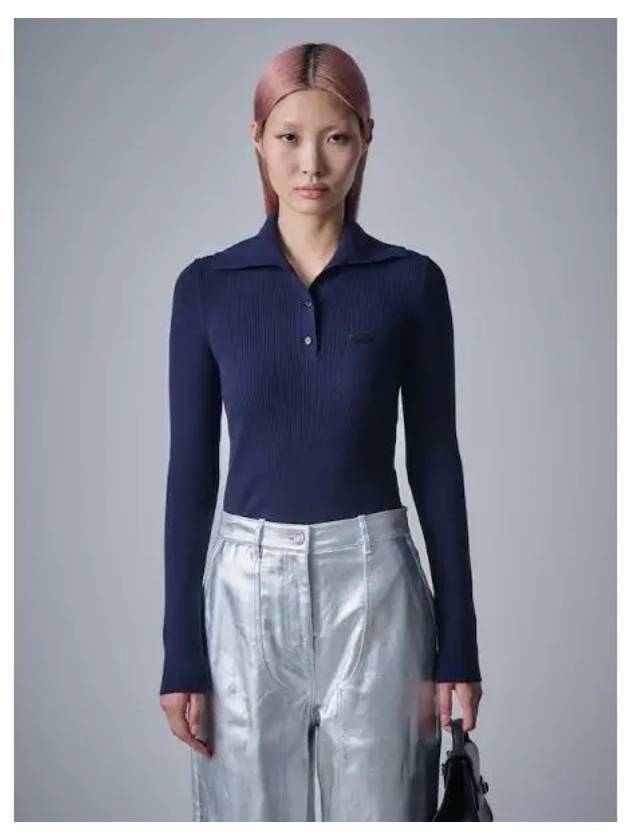 High neck button ribbed knit navy domestic product GM0024060337431 - JUUN.J - BALAAN 1