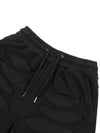 Double Layered Cut Out Sweat Track Pants Black - ULKIN - BALAAN 6