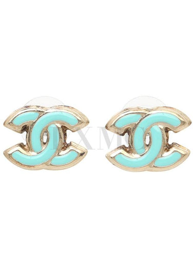 Earrings Tiffany Blue CC Logo Gold - CHANEL - BALAAN 1