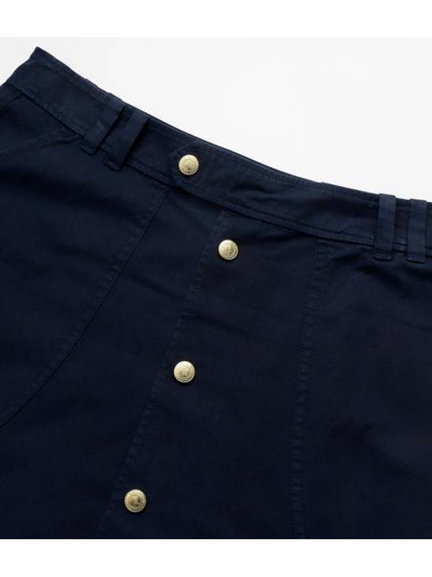 Jamie Mid Waist Cotton A-Line Skirt Dark Navy - A.P.C. - BALAAN 4