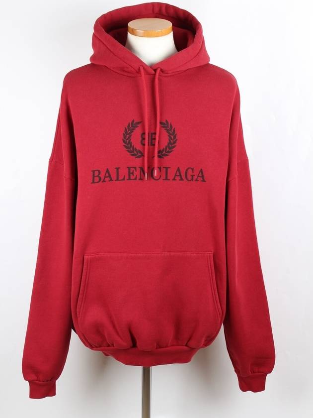 Laurel Logo Hoodie Burgundy XS - BALENCIAGA - BALAAN 1