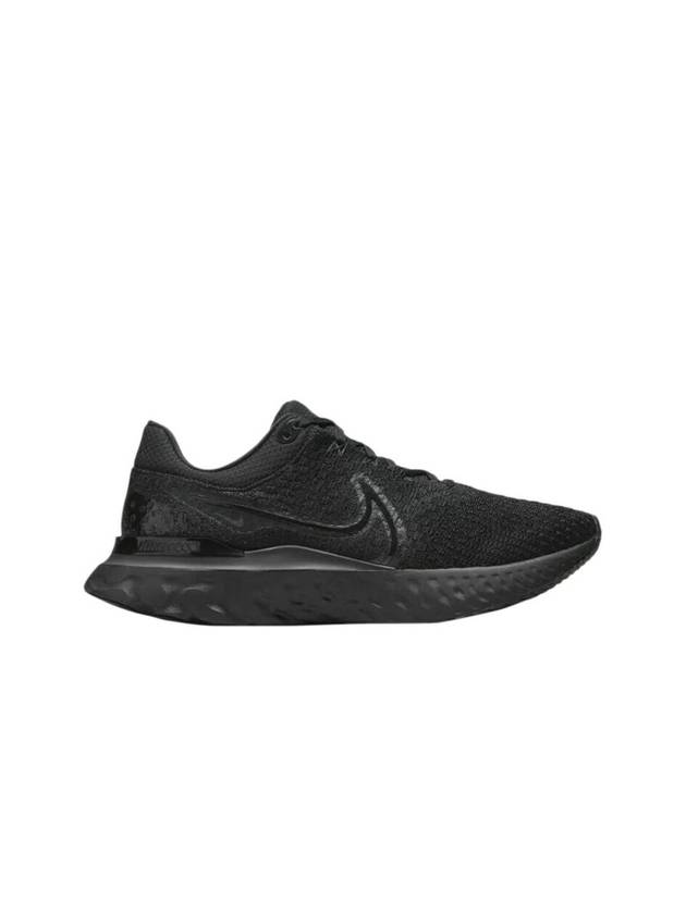 React Infinity Run Flyknit 3 Low Top Sneakers Triple Black - NIKE - BALAAN 1