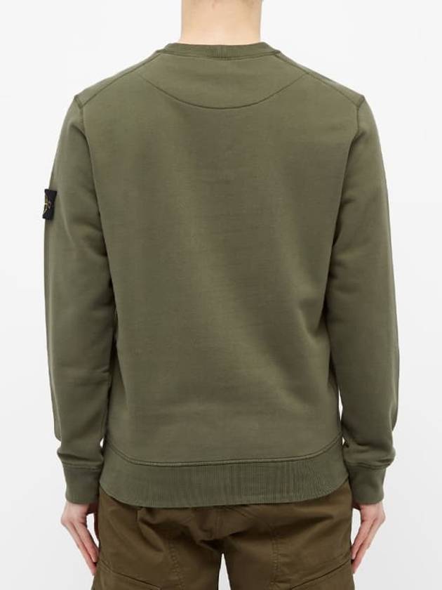 Wappen Patch Crewneck Sweatshirt Dark Green - STONE ISLAND - BALAAN 5
