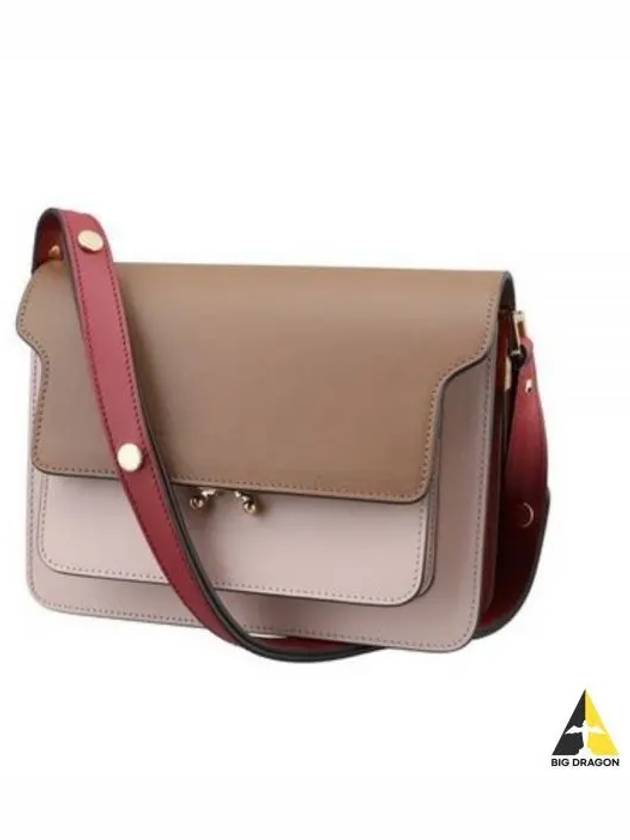 Color Block Medium Trunk Shoulder Bag Brown - MARNI - BALAAN 2