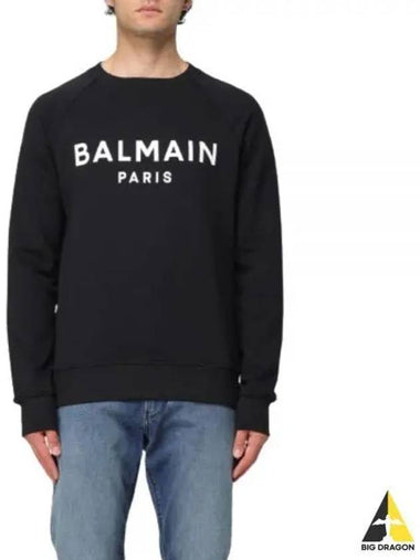 logo print sweatshirt DH1JQ005BB65 EAB - BALMAIN - BALAAN 1