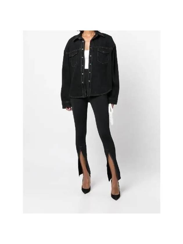 Flap pocket denim jacket W4006PC BLACK - WARDROBE.NYC - BALAAN 2