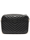 Lou Logo Quilting Cross Bag Black - SAINT LAURENT - BALAAN 3