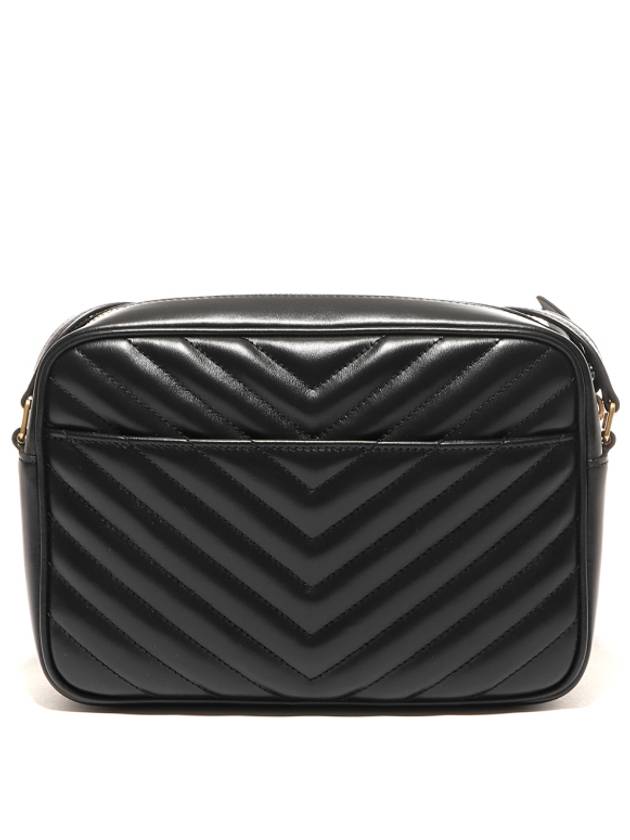 Lou Logo Quilting Cross Bag Black - SAINT LAURENT - BALAAN 3