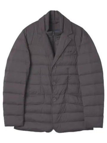 La Giaca Blazer Double Layered Down Jacket Gray Short Padding - HERNO - BALAAN 1