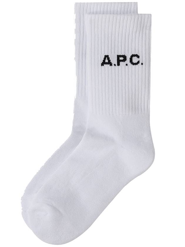 Logo Socks White - A.P.C. - BALAAN 1