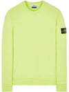 Wappen Patch Crew Neck Sweatshirt Neon Yellow - STONE ISLAND - BALAAN 2