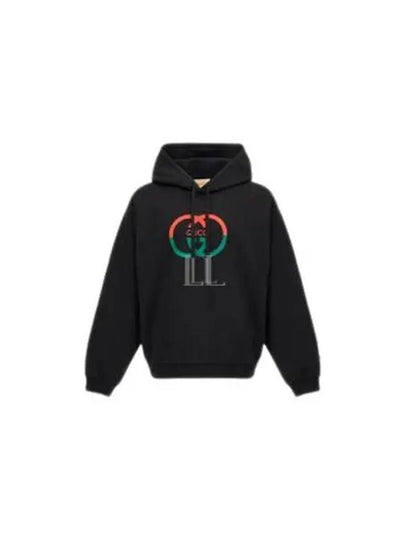 Cotton Jersey Printed Hoodie Sweatshirt Black - GUCCI - BALAAN 2