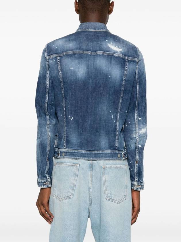 Stretch Dan Denim Jacket Blue - DSQUARED2 - BALAAN 6