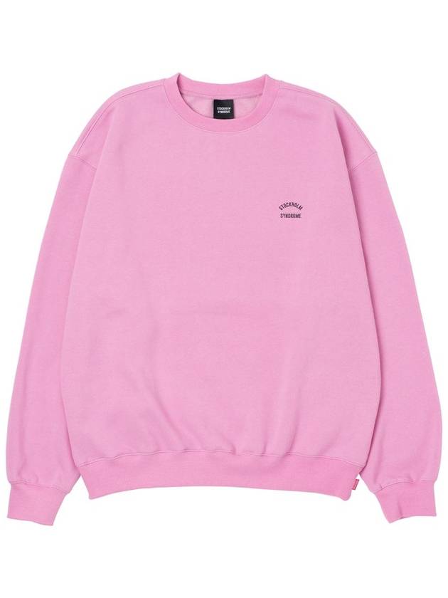 Men's Logo Print Sweatshirt Pink - STOCKHOLM SYNDROME - BALAAN 3