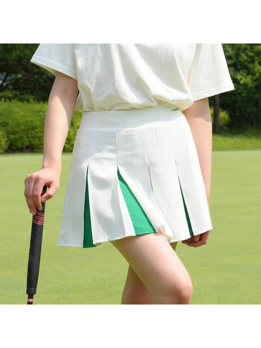 Point Skirt Tennis Skirt WHITE - TRIMERE - BALAAN 1