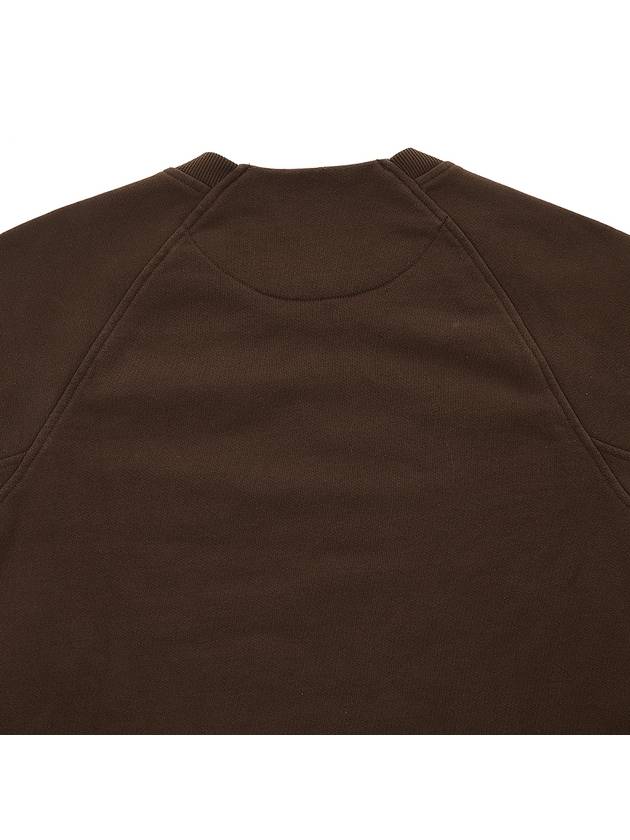 Logo Patch Crew Neck Sweatshirt Brown - CP COMPANY - BALAAN 9