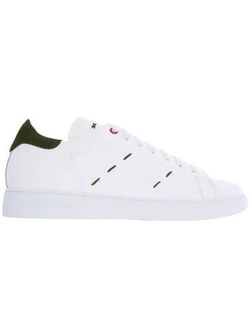 Stitched Leather Low Top Sneakers White - KITON - BALAAN 1