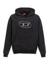 S-Boxt Logo Print Cotton Hoodie Black - DIESEL - BALAAN 3