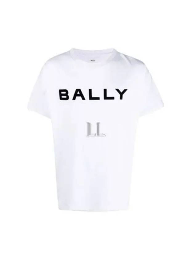 Logo Cotton Short Sleeve T-Shirt White - BALLY - BALAAN 2