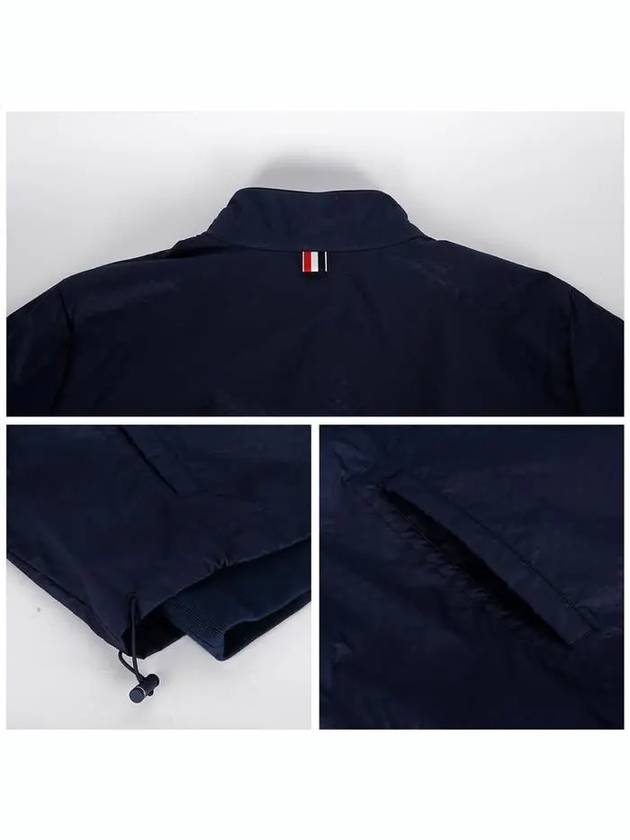 4 Bar Stripe Ripstop Zip-up Jacket Blue - THOM BROWNE - BALAAN 8