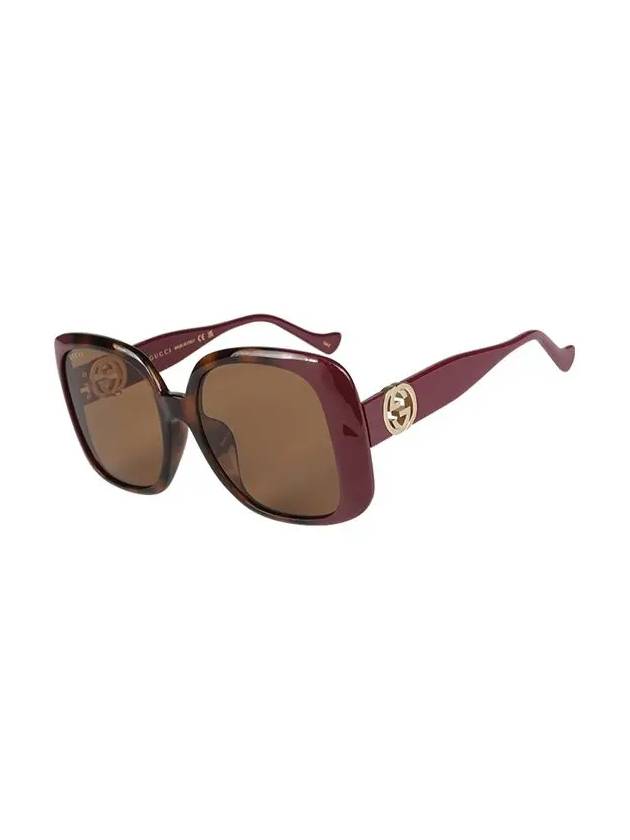 Eyewear Interlocking G Square Frame Sunglasses Red - GUCCI - BALAAN 4