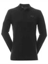 Men's UA Matchplay Long Sleeve Polo Shirt Black - UNDER ARMOUR - BALAAN 2