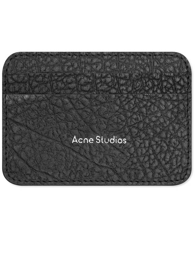 Embossed Logo Leather Card Wallet Black - ACNE STUDIOS - BALAAN 2